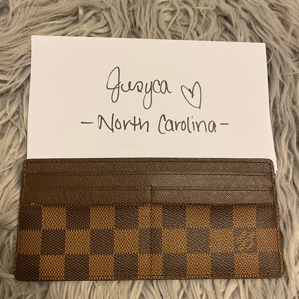 Authentic Louis Vuitton Damier Ebene Insert Card Holder